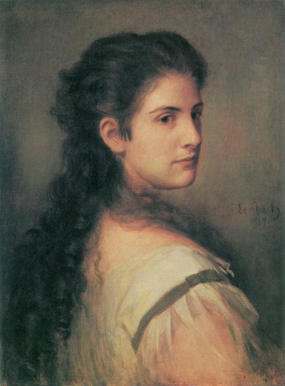 Portret van Anna Schubart door Franz Seraph von Lenbach